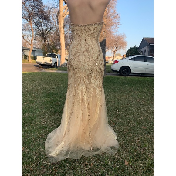 Prom gold dress - Picture 4 of 5